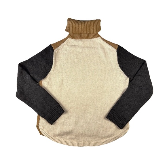 Velvet by Graham & Spencer Sweaters - Velvet by Graham & Spencer Colorblock Turtleneck Sweater Womens L Camel Multi